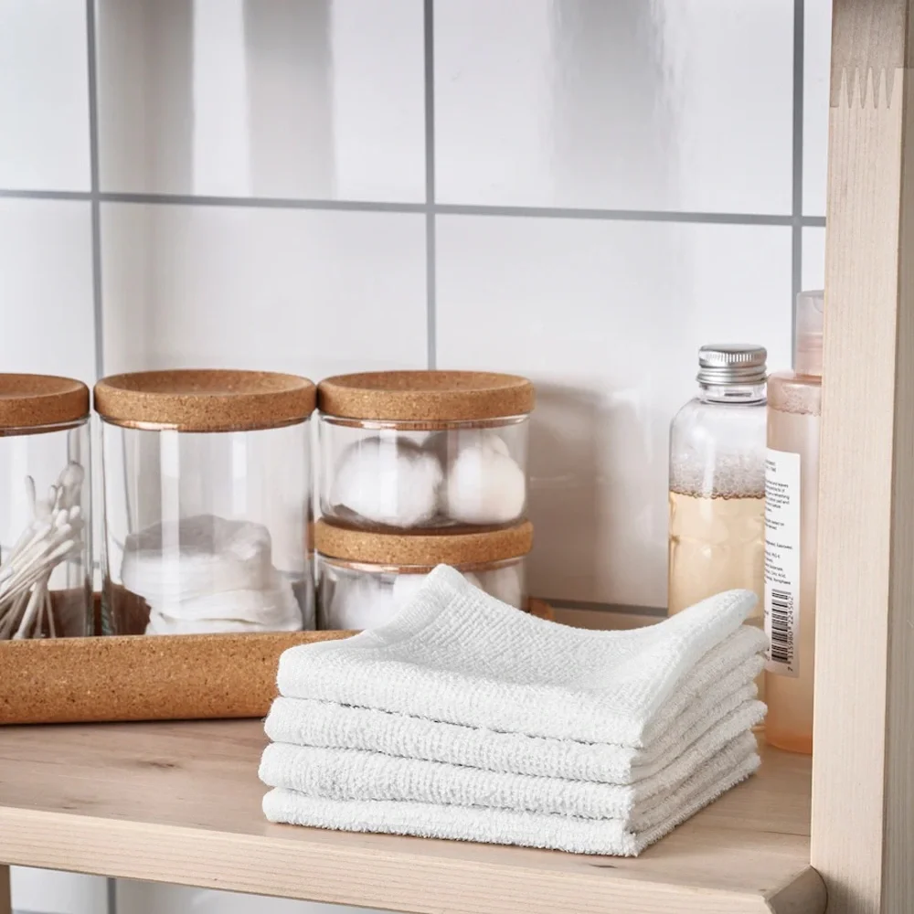 LUDDVIAL 100% Cotton Washcloth Set of 4